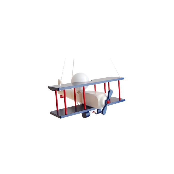 Hängeleuchte Flugzeuge - groß, weiß/blau/rot