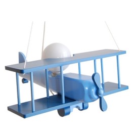 Hängeleuchte Flugzeuge - groß, weiß/blau/rot