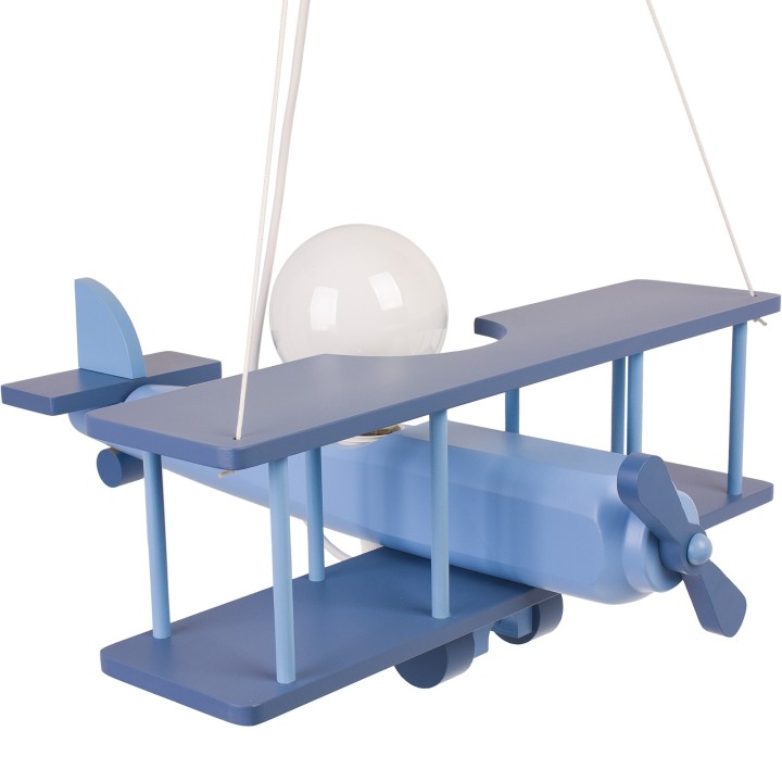 Hängeleuchte Flugzeuge - groß, weiß/blau/rot