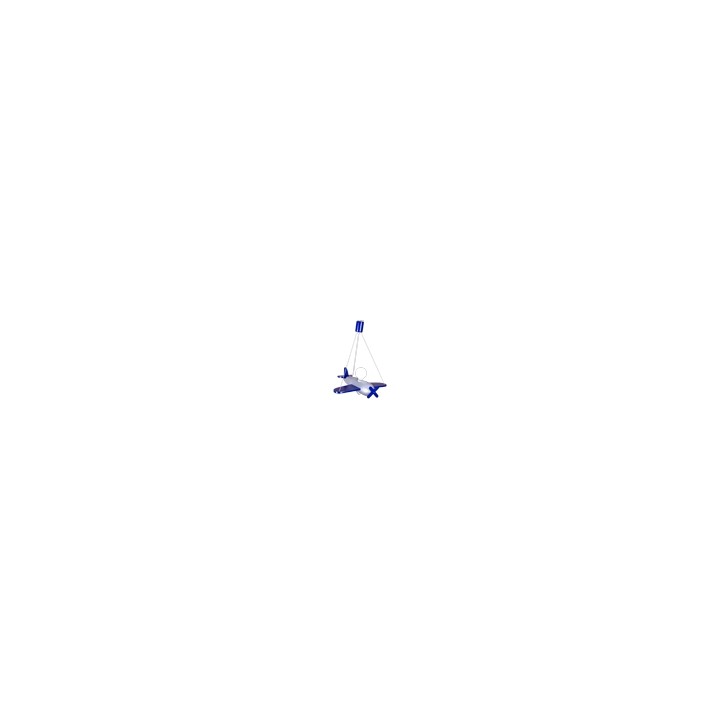 Pendelleuchte Flugzeug - silber/marineblau