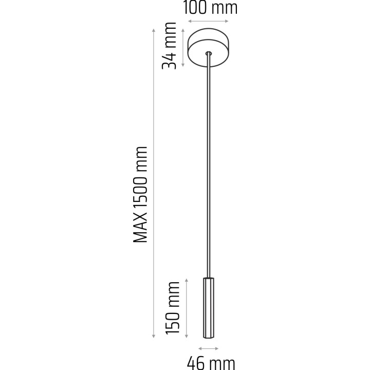 Madera Hexa Pendelleuchte /schwarz/1-flammig