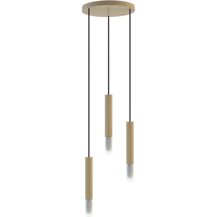 Madera2 Pendelleuchte /eiche/3-flammig/rund