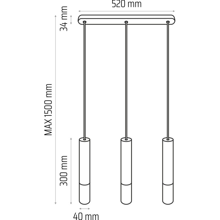 Madera2 Pendelleuchte /weiß/3-flammig