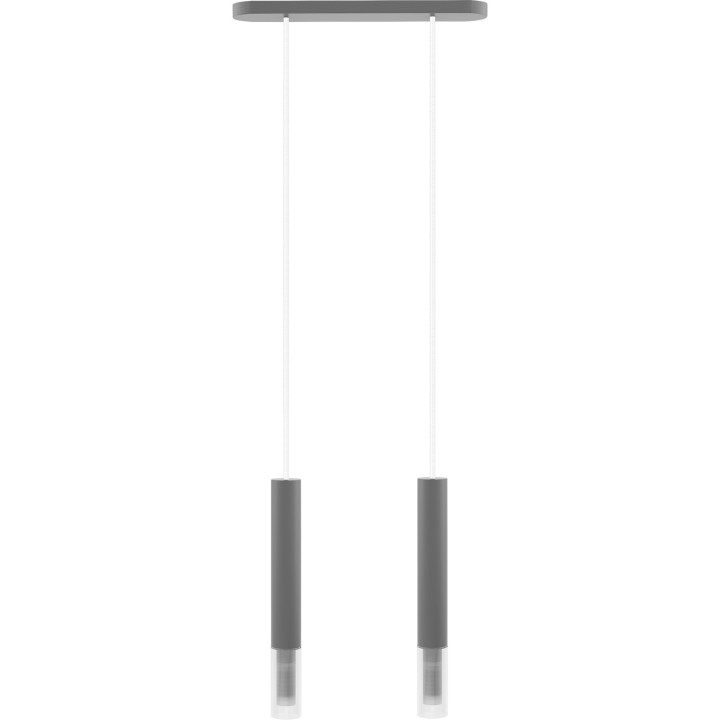 Madera2 Pendelleuchte /grau/2-flammig