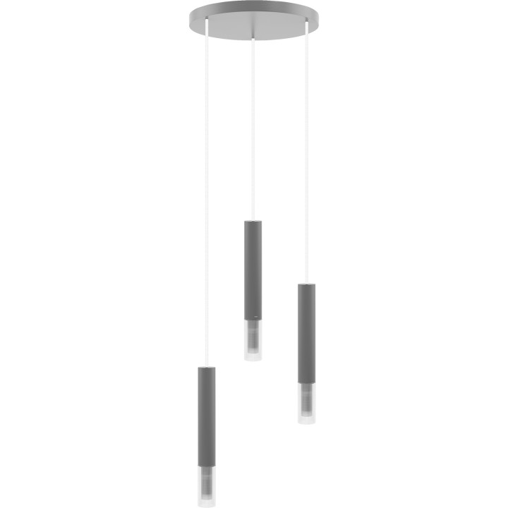 Madera2 Pendelleuchte /grau/3-flammig/rund