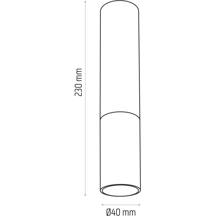Madera2 Deckenspot /grau/23cm