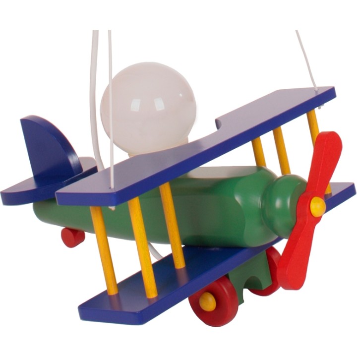 Kleine Pendelleuchte Flugzeug - bunt