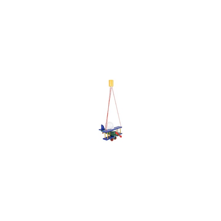 Kleine Pendelleuchte Flugzeug - bunt