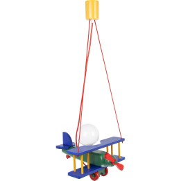 Kleine Pendelleuchte Flugzeug - bunt