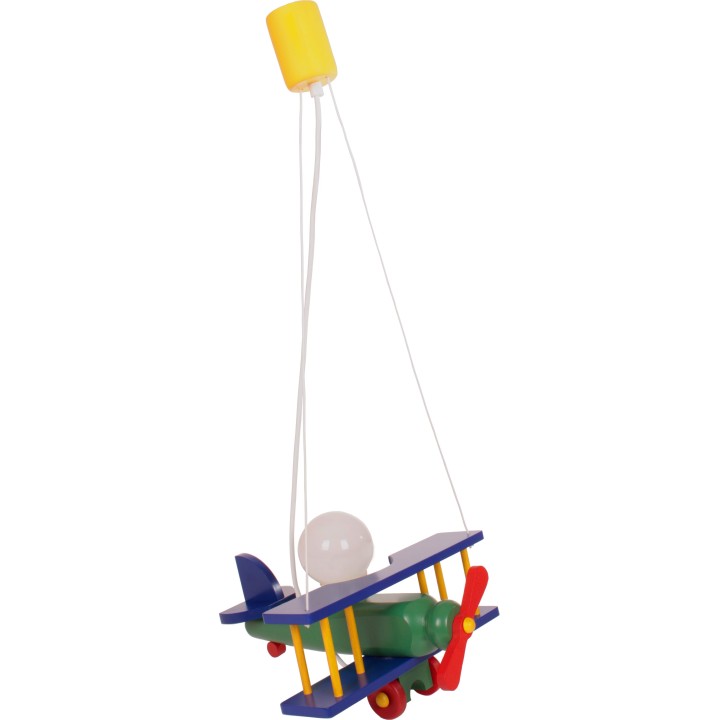 Kleine Pendelleuchte Flugzeug - bunt