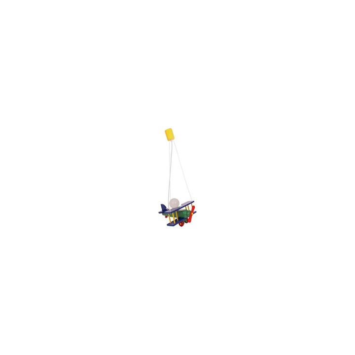 Kleine Pendelleuchte Flugzeug - bunt