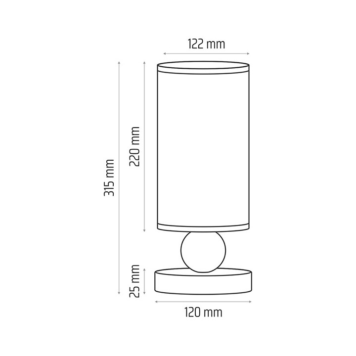 Nachttischlampe BOLLA - Beige