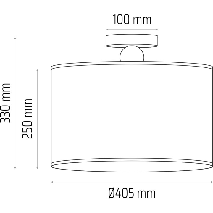 Bolla Deckenleuchte /40cm/grau