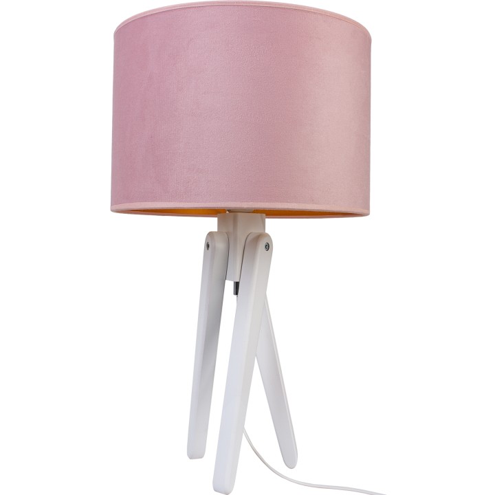 Tischlampe TRIVET - (weiß/zartrosa)