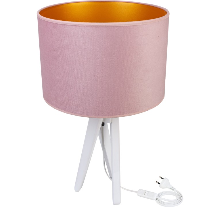 Tischlampe TRIVET - (weiß/zartrosa)