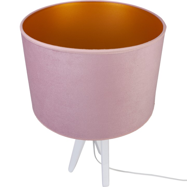 Tischlampe TRIVET - (weiß/zartrosa)