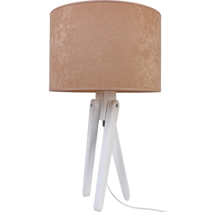 Tischlampe TRIVET - (weiß/beige)