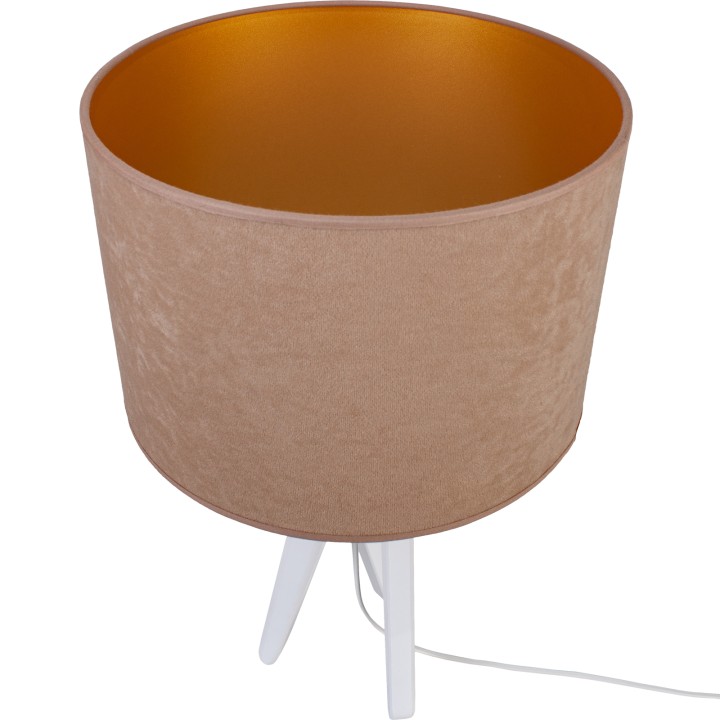 Tischlampe TRIVET - (weiß/beige)