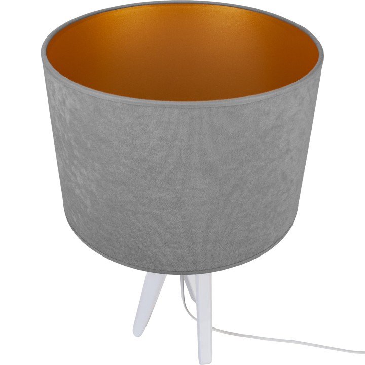 Tischlampe TRIVET - (weiß/grau)