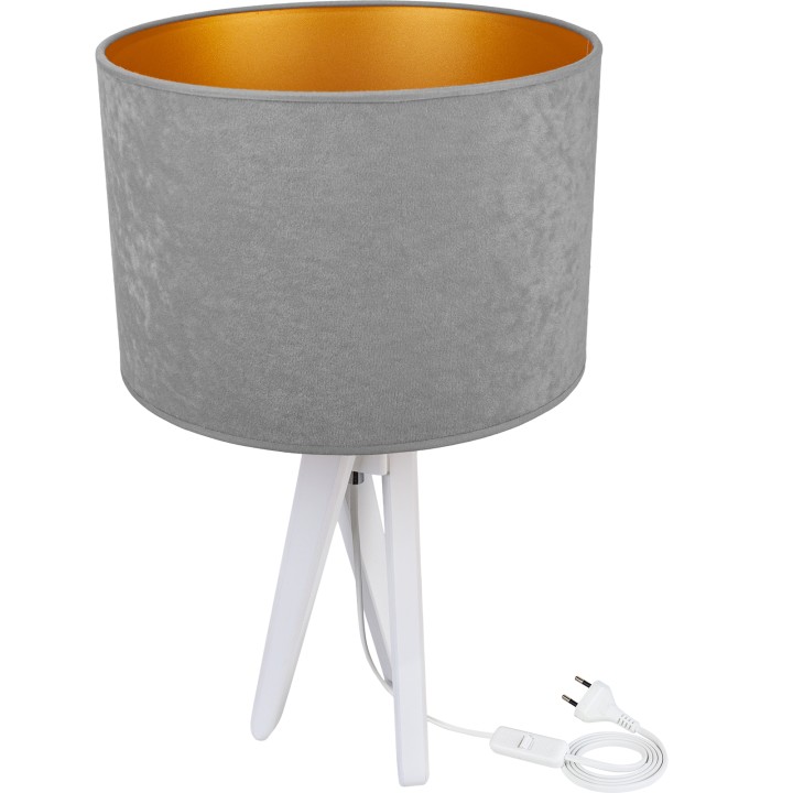 Tischlampe TRIVET - (weiß/grau)