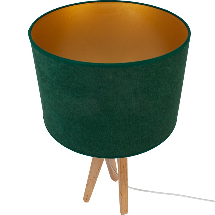 Tischlampe TRIVET (naturholz/waldgrün)