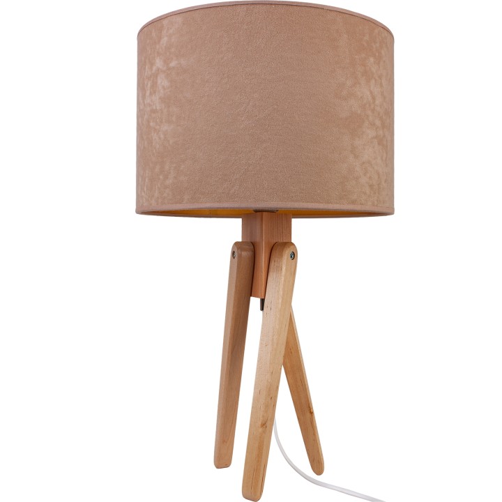 Tischlampe TRIVET (naturholz/beige)