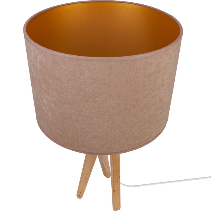 Tischlampe TRIVET (naturholz/beige)