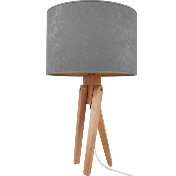 Tischlampe TRIVET -  (naturholz/grau)