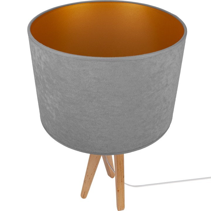 Tischlampe TRIVET -  (naturholz/grau)