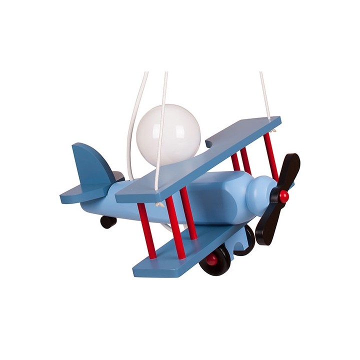 Kleine Pendelleuchte Flugzeug – blau/dunckelblau