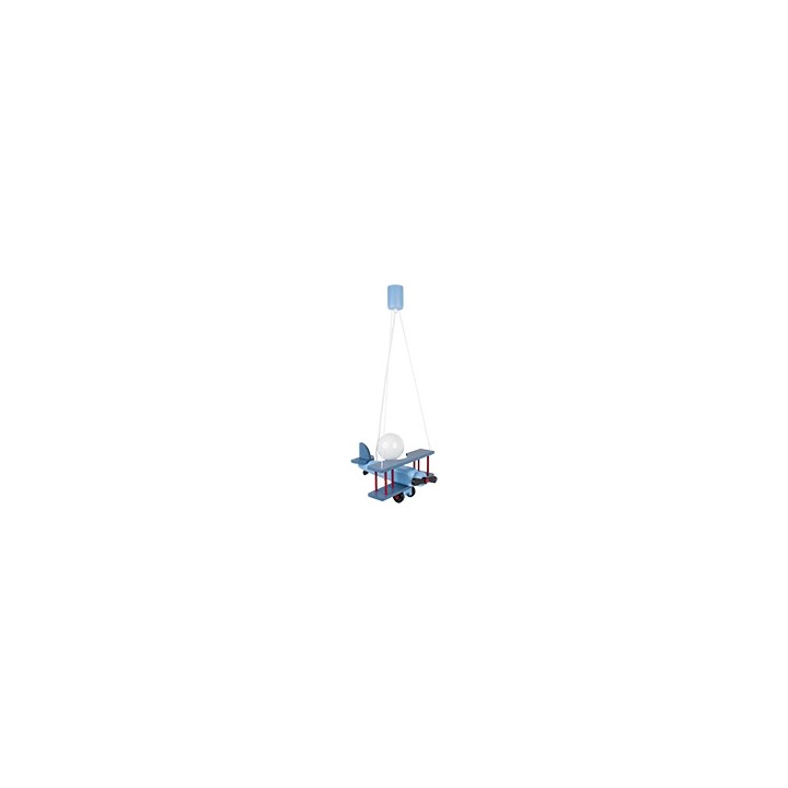 Kleine Pendelleuchte Flugzeug – blau/dunckelblau