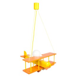 Hängendes Leuchtflugzeug - groß, gelb und orange