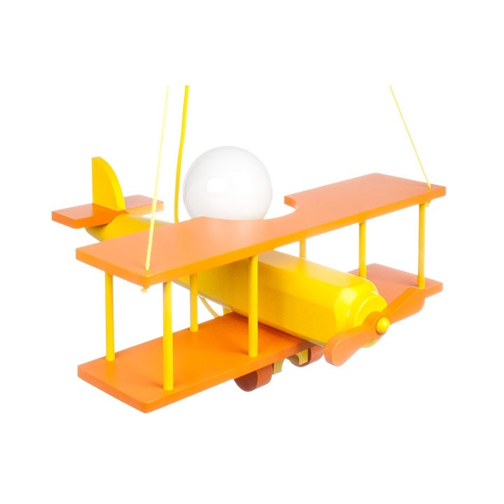 Hängendes Leuchtflugzeug - groß, gelb und orange
