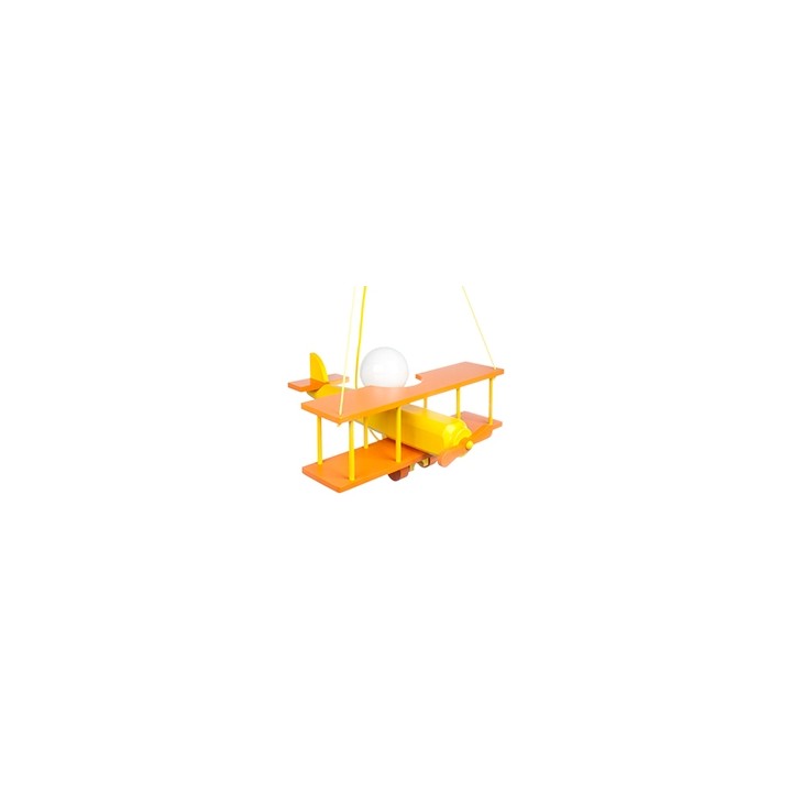 Hängendes Leuchtflugzeug - groß, gelb und orange