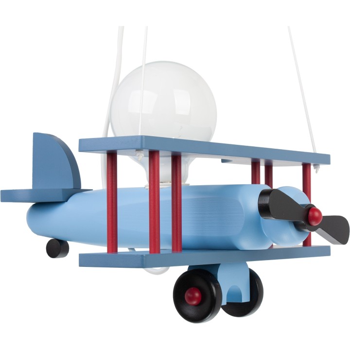 Kleine Pendelleuchte Flugzeug – blau/dunckelblau