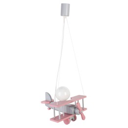 Kleine Flugzeug-Hängelampe – Grau/Rosa