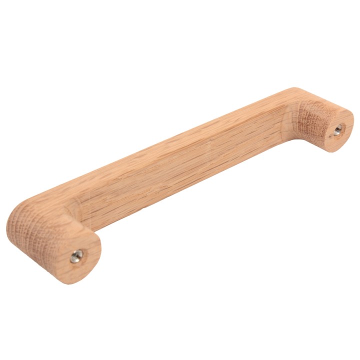 Abgerundeter Möbelgriff aus Holz, 16 cm