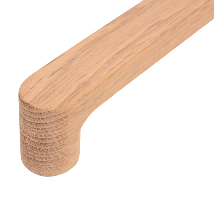 Abgerundeter Möbelgriff aus Holz, 16 cm