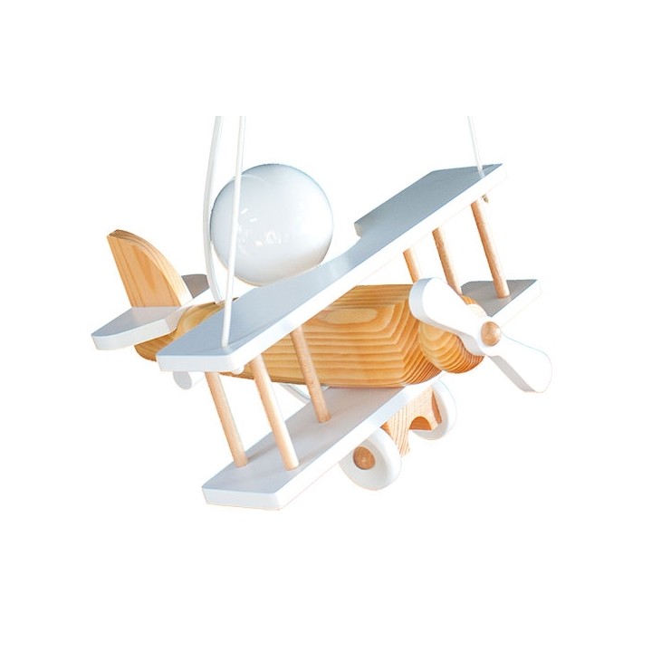 Kleine Pendelleuchte Flugzeug – weiß