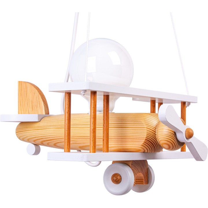 Kleine Pendelleuchte Flugzeug – weiß
