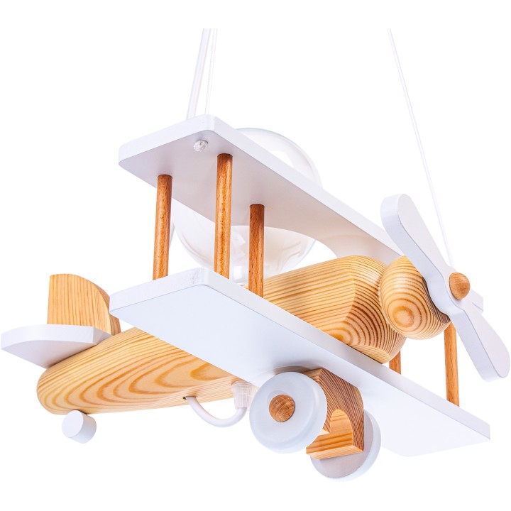 Kleine Pendelleuchte Flugzeug – weiß