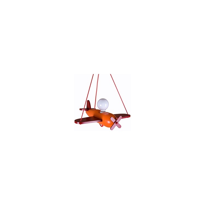 Pendelleuchte Flugzeug - orange/rot