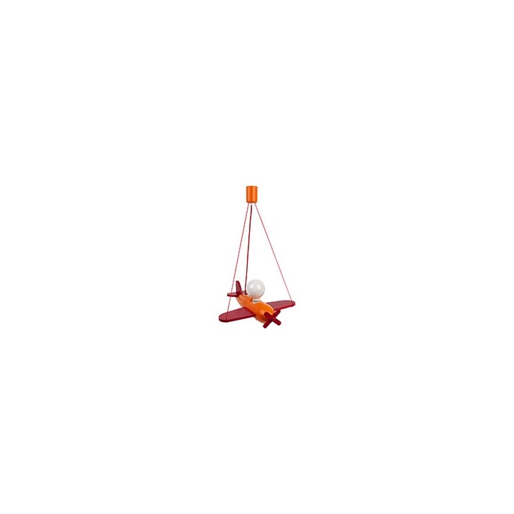 Pendelleuchte Flugzeug - orange/rot