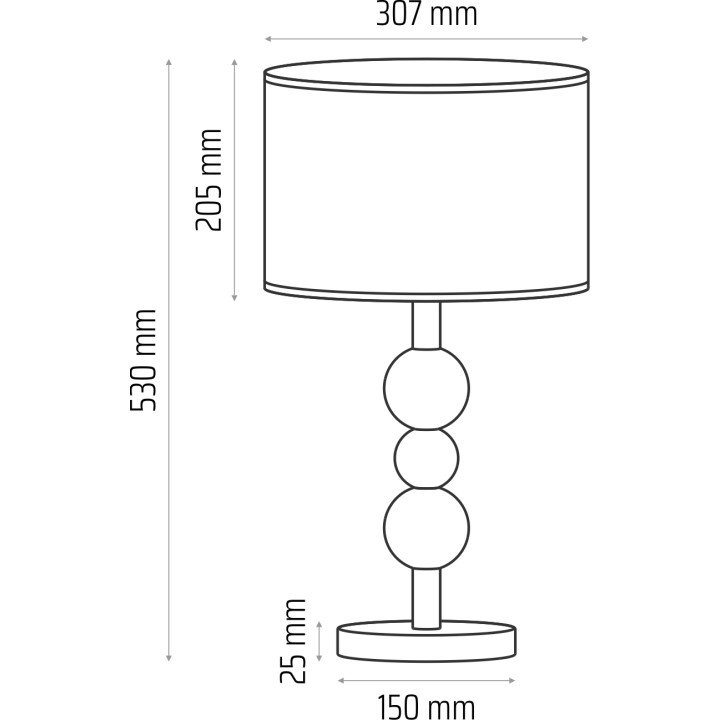 Tischlampe BOLLA - Zartrosa