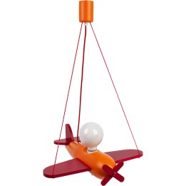 Pendelleuchte Flugzeug - orange/rot