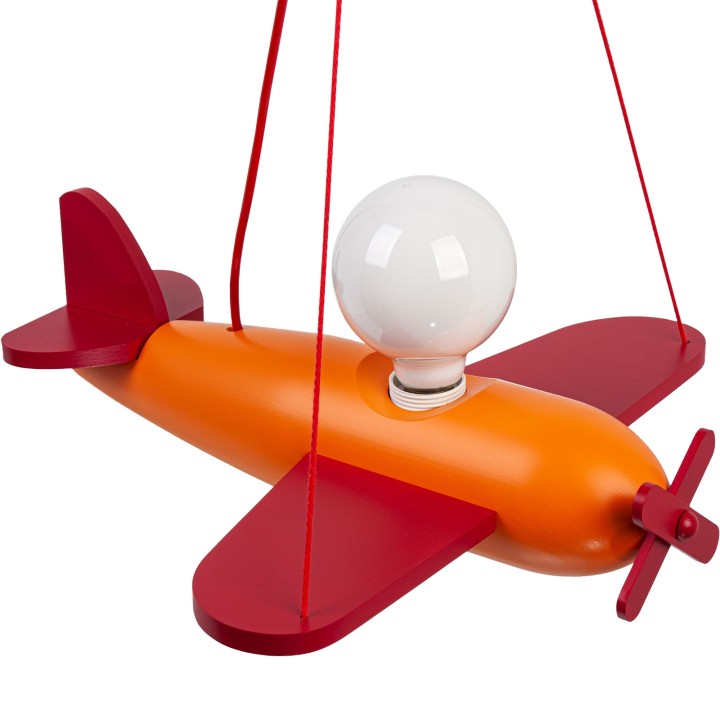 Pendelleuchte Flugzeug - orange/rot