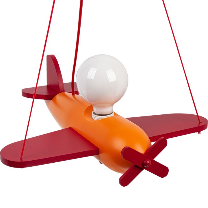 Pendelleuchte Flugzeug - orange/rot