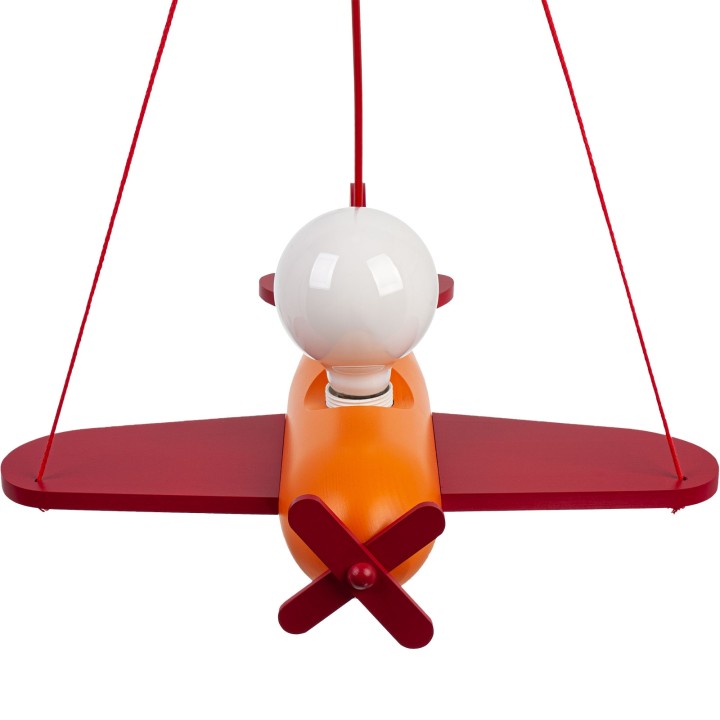 Pendelleuchte Flugzeug - orange/rot
