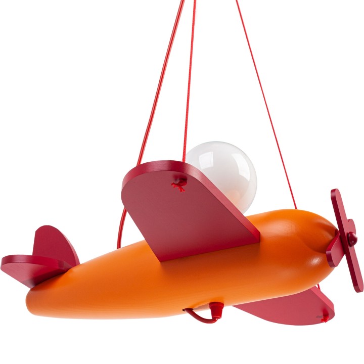 Pendelleuchte Flugzeug - orange/rot