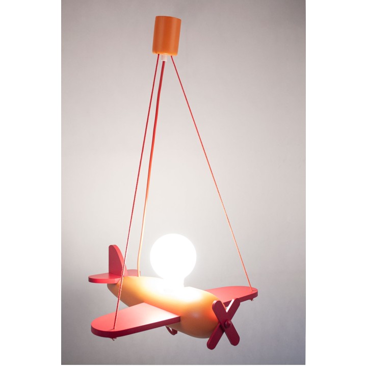 Pendelleuchte Flugzeug - orange/rot